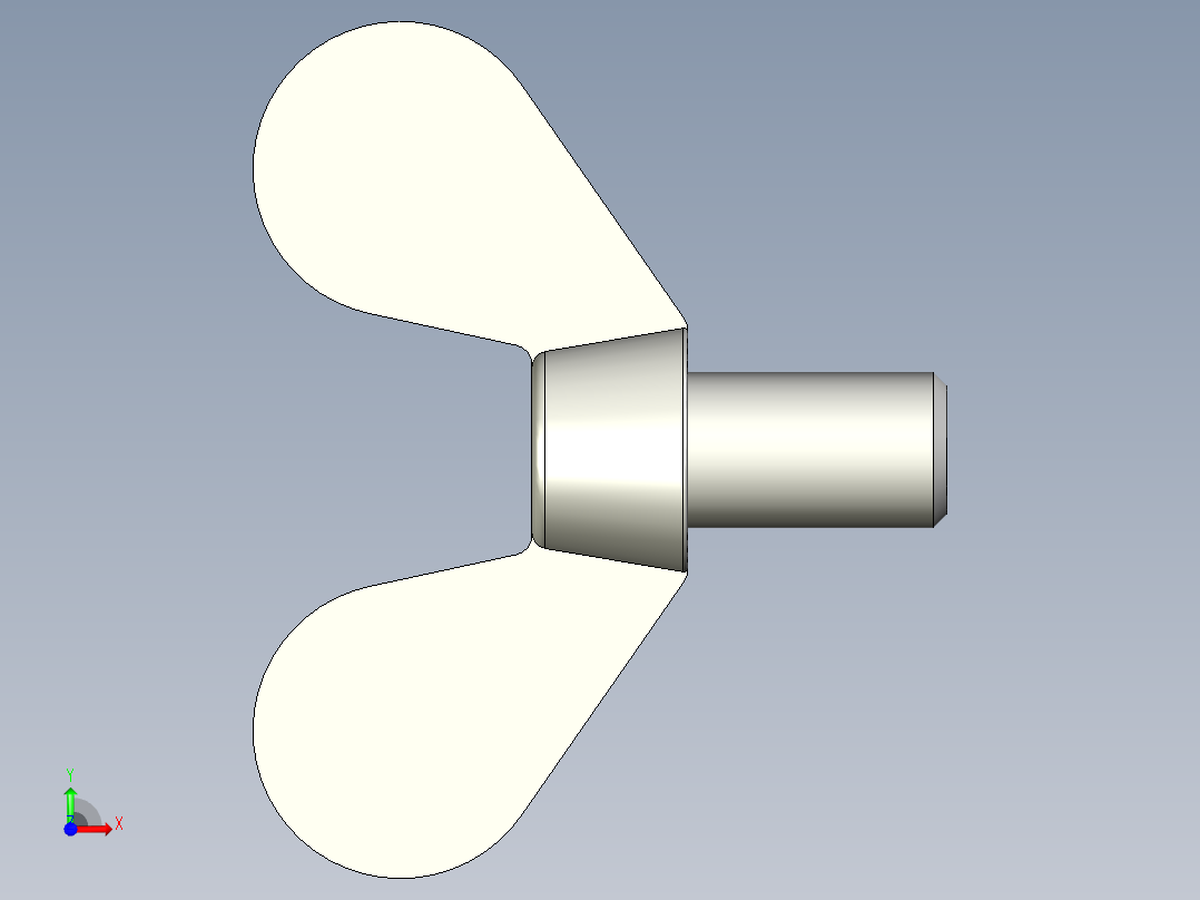 带耳螺钉-DIN_316_Wing_screws_12x1.75x20-14.7-19.5_65_4.9_33.5_12.stp前视图