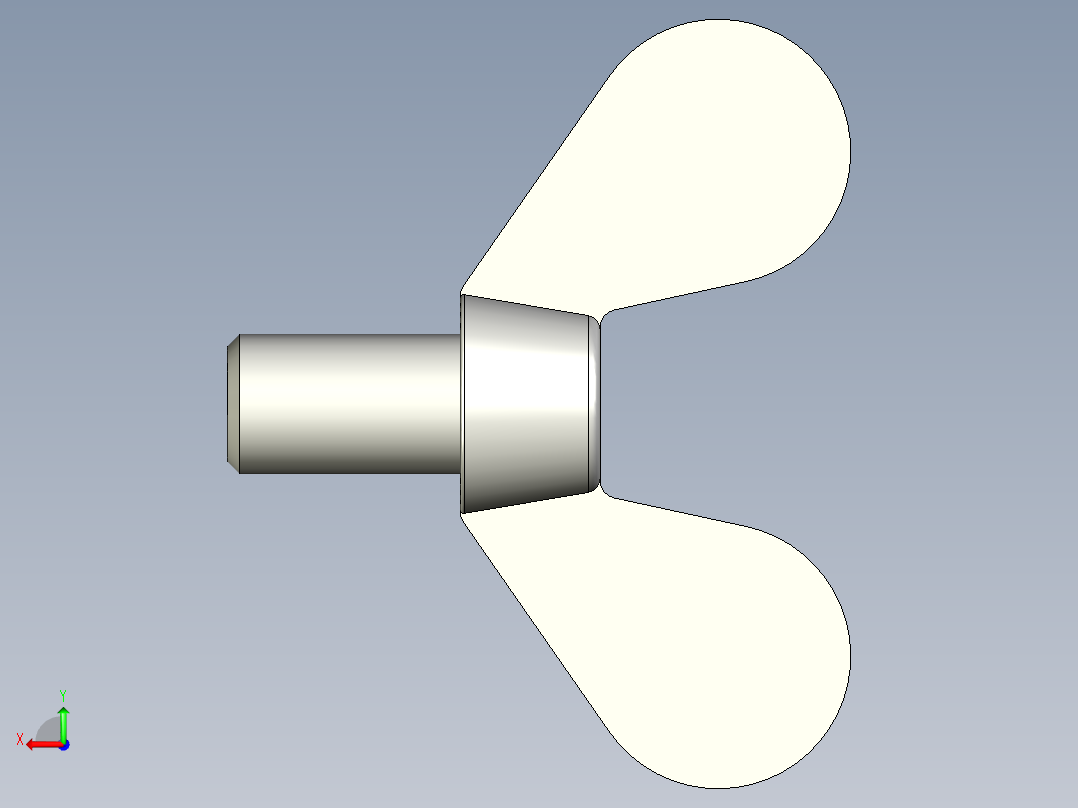 带耳螺钉-DIN_316_Wing_screws_12x1.75x20-14.7-19.5_65_4.9_33.5_12.stp后视图