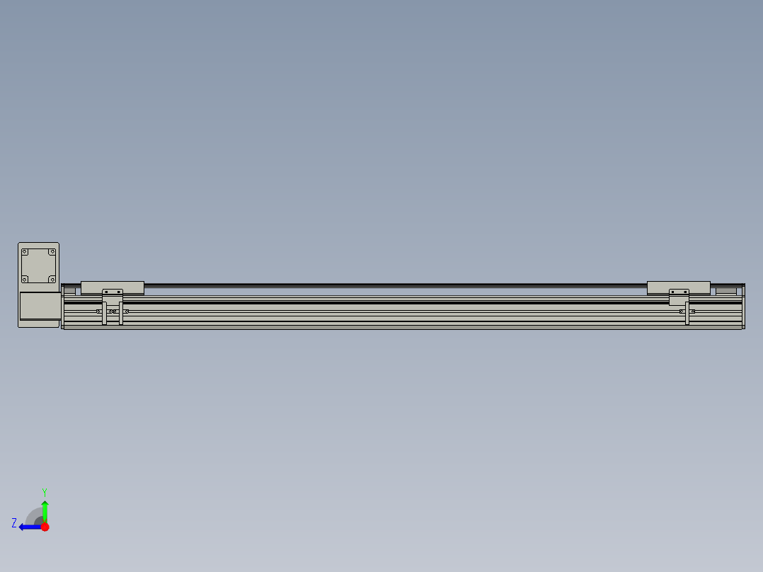 直线模组WG-LHB12-S950-LU设计图纸右视图