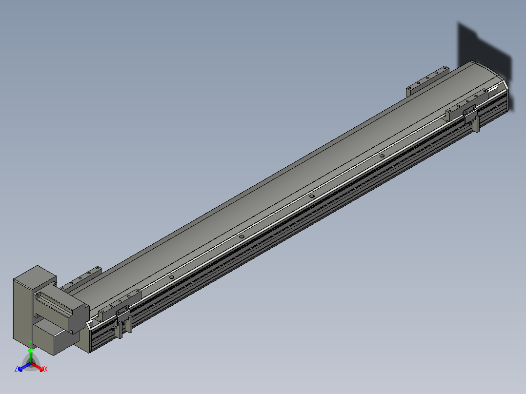 直线模组WG-LHB12-S950-LU设计图纸正等轴测图