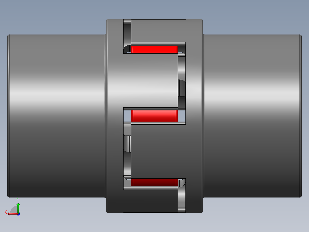GB╱T 5272-2017[基本型梅花形弹性联轴器（LM型）LM50联轴器 18×30／ 18×30]后视图