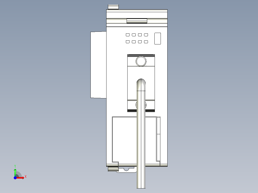 基恩士KV-L20R_V_kc图纸模型前视图