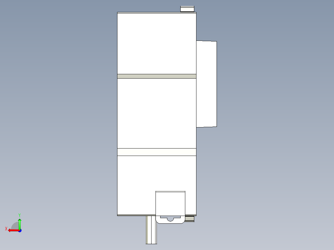 基恩士KV-L20R_V_kc图纸模型后视图