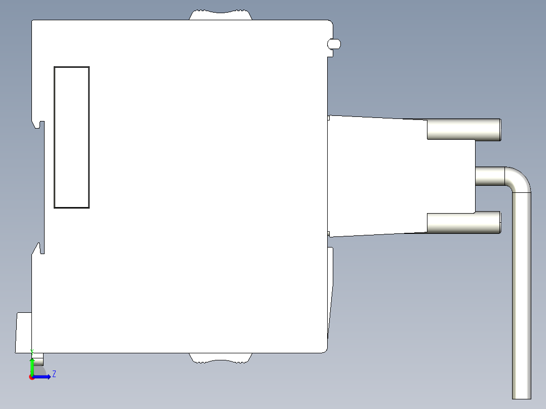 基恩士KV-L20R_V_kc图纸模型左视图