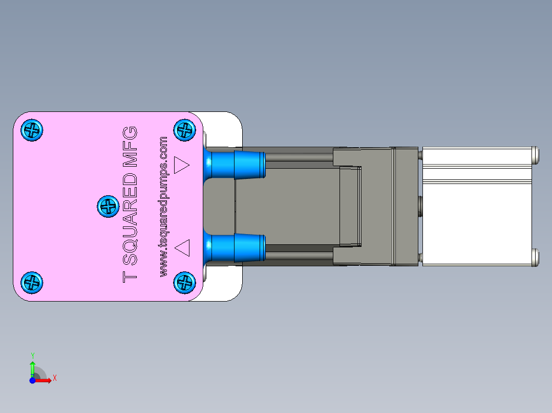 T2-01 高流量膜片泵（空气气体），最高达 66 LPM 自由流量 (5)系列图纸前视图