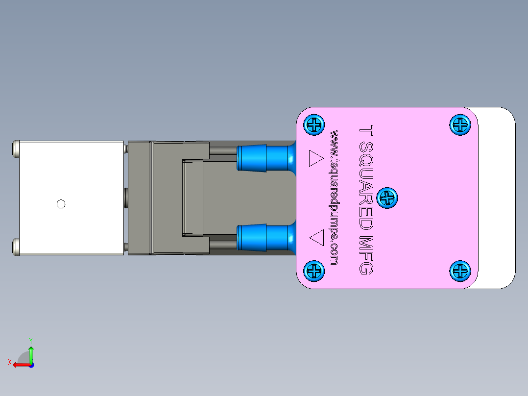 T2-01 高流量膜片泵（空气气体），最高达 66 LPM 自由流量 (5)系列图纸后视图