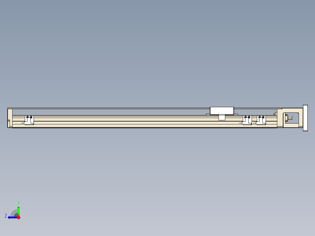 TPA-KNR-60E-1205C-L500A1-M-BJ60-N3线性模块铝制底座右视图