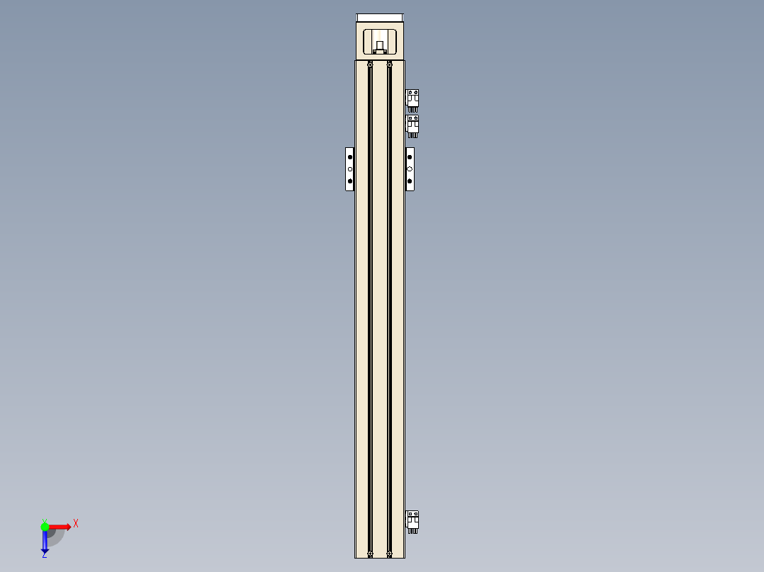 TPA-KNR-60E-1205C-L500A1-M-BJ60-N3线性模块铝制底座俯视图