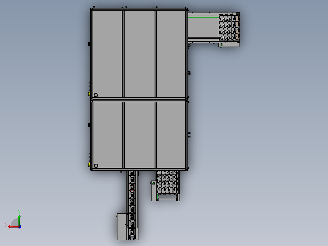 齿轮箱组装摆盘设备sw16可编辑后视图