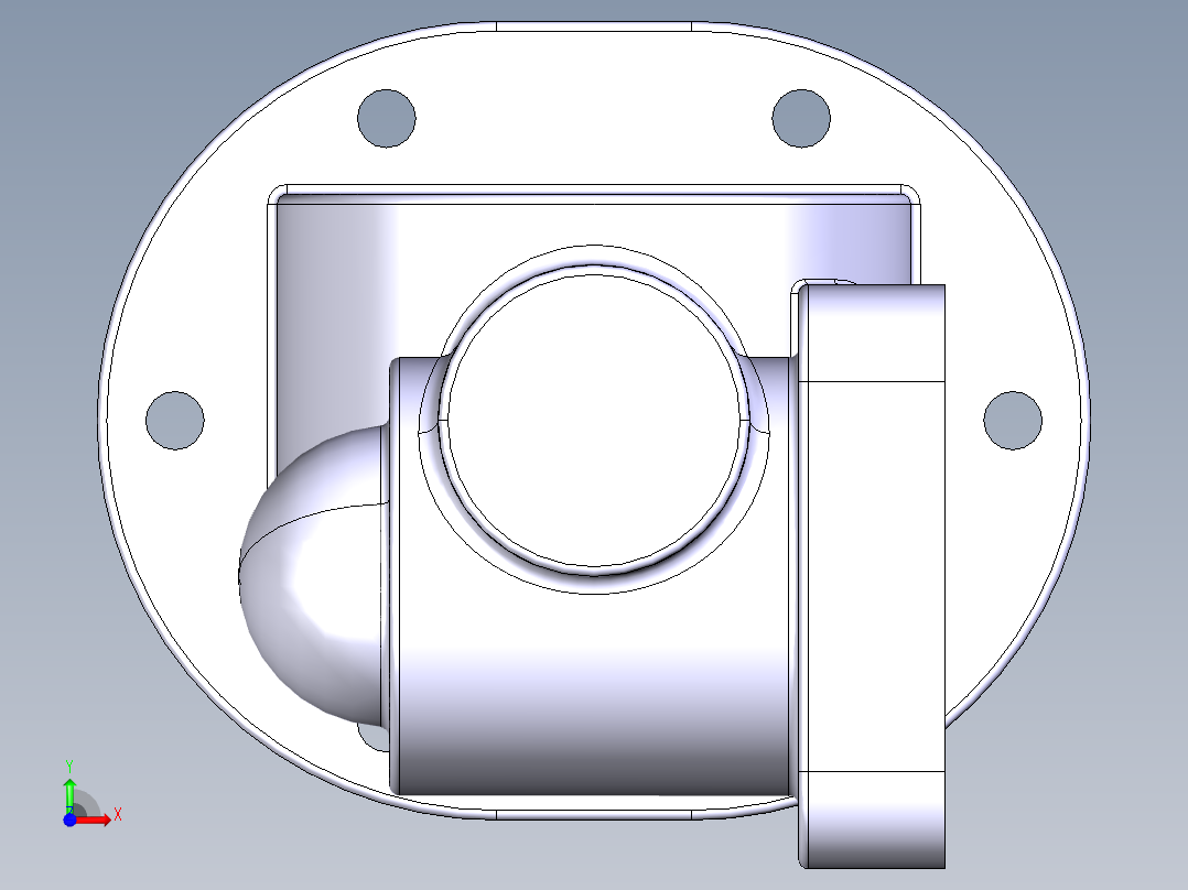 快速阀阀体前视图