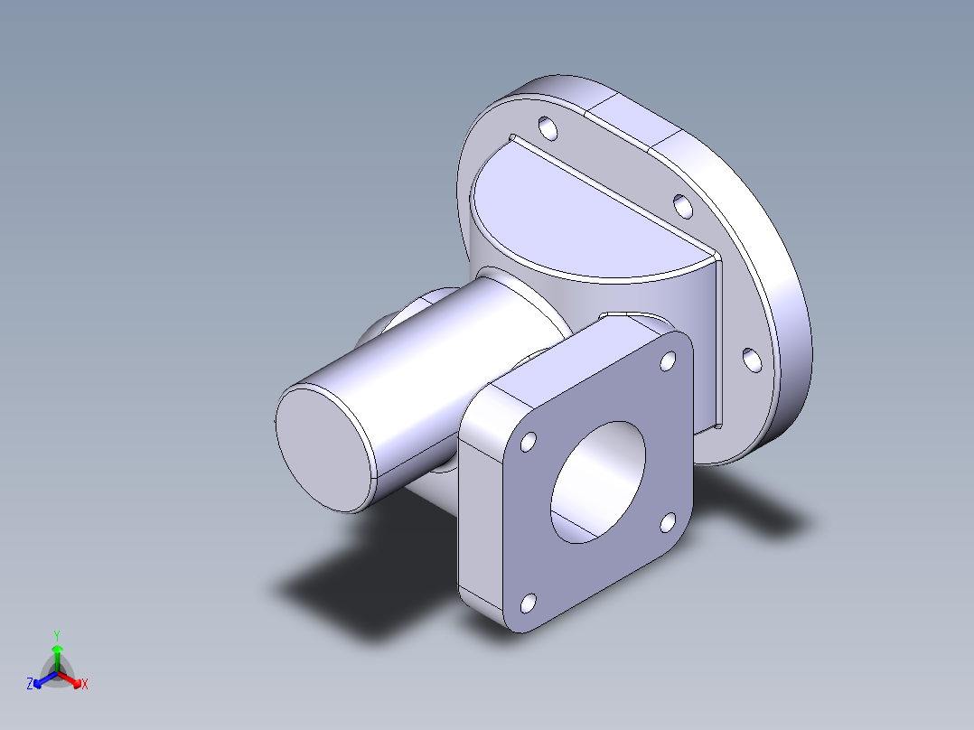 快速阀阀体正等轴测图