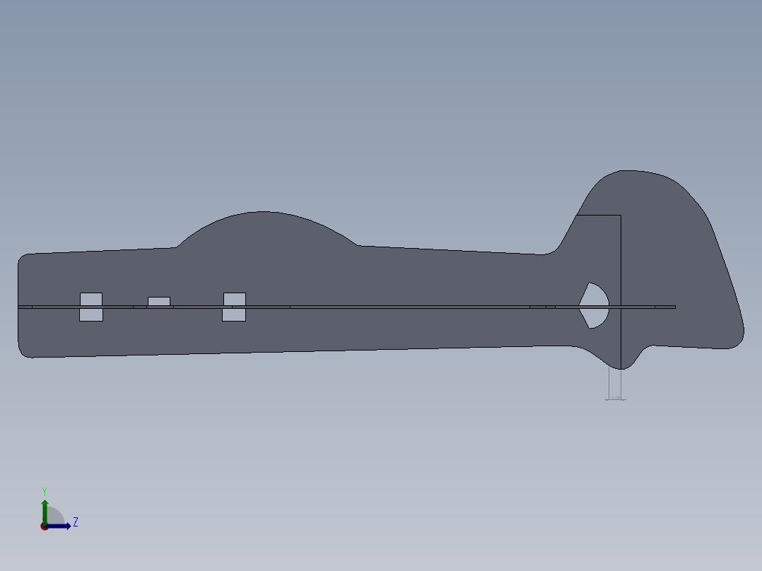 solidworks yak 55飞机模型左视图