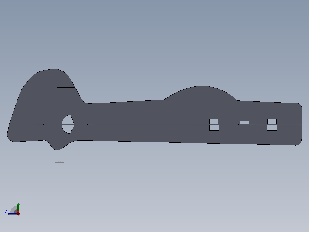 solidworks yak 55飞机模型右视图