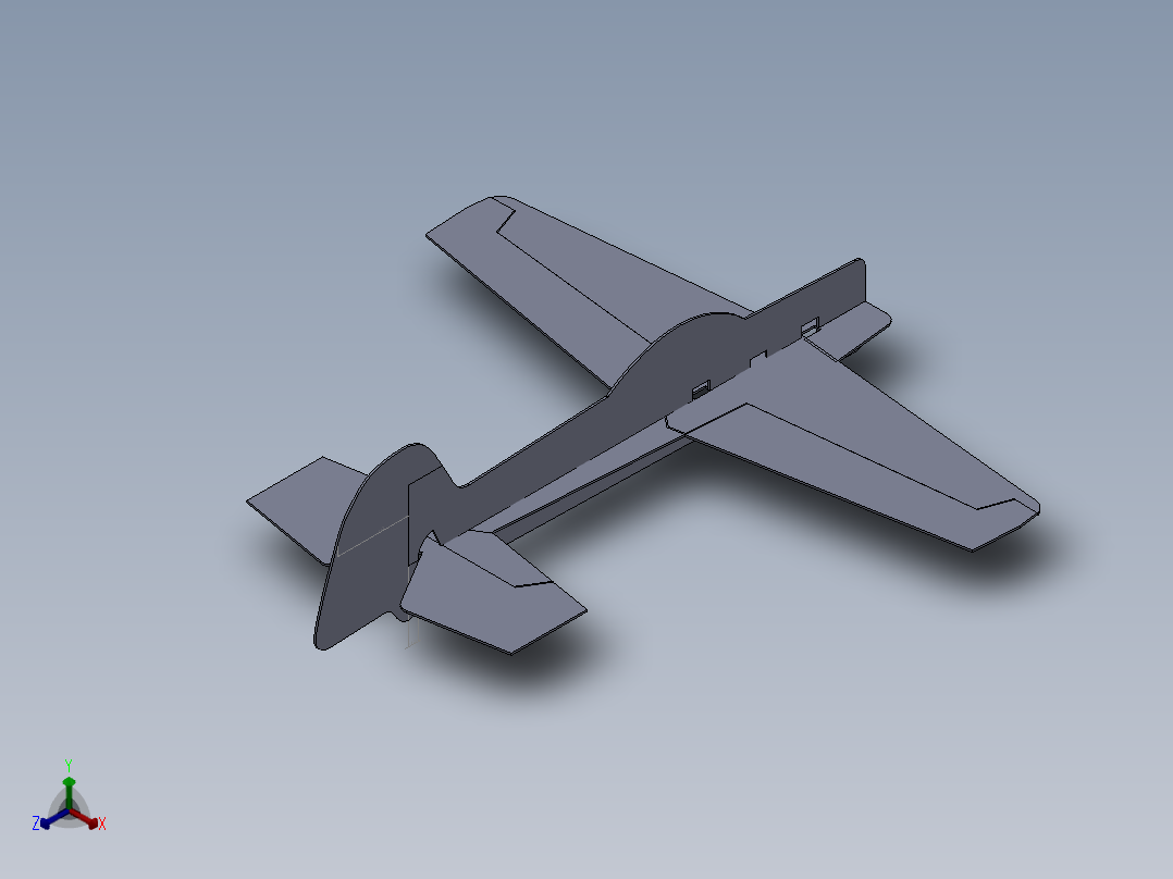 solidworks yak 55飞机模型正等轴测图