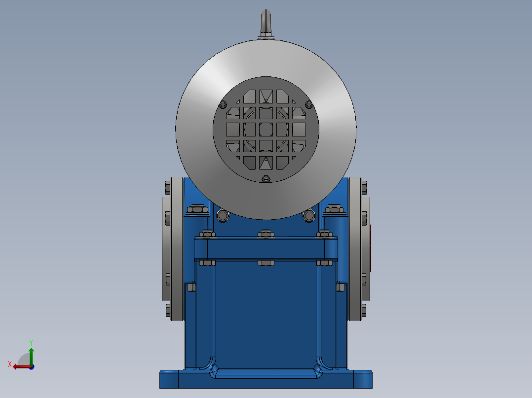 蜗轮蜗杆螺旋齿轮箱三维建模图纸 Inventor2016设计后视图