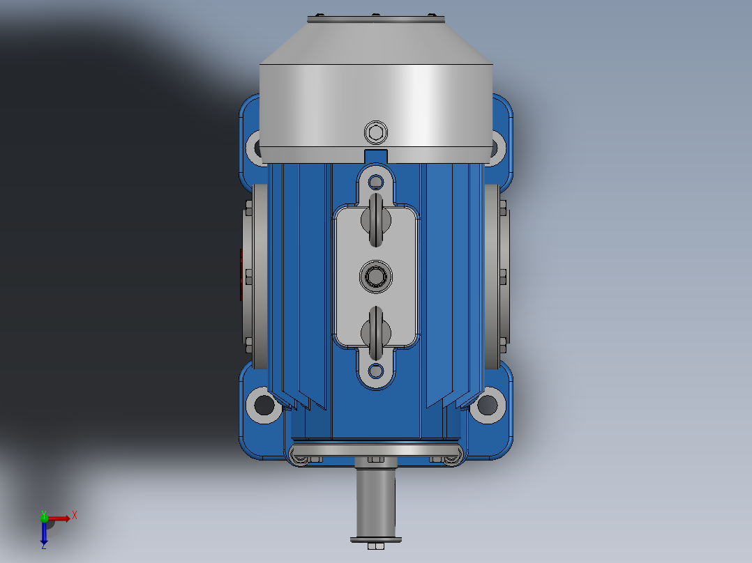 蜗轮蜗杆螺旋齿轮箱三维建模图纸 Inventor2016设计俯视图