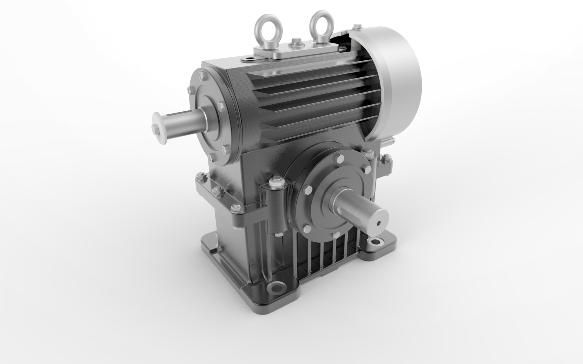 蜗轮蜗杆螺旋齿轮箱三维建模图纸 Inventor2016设计