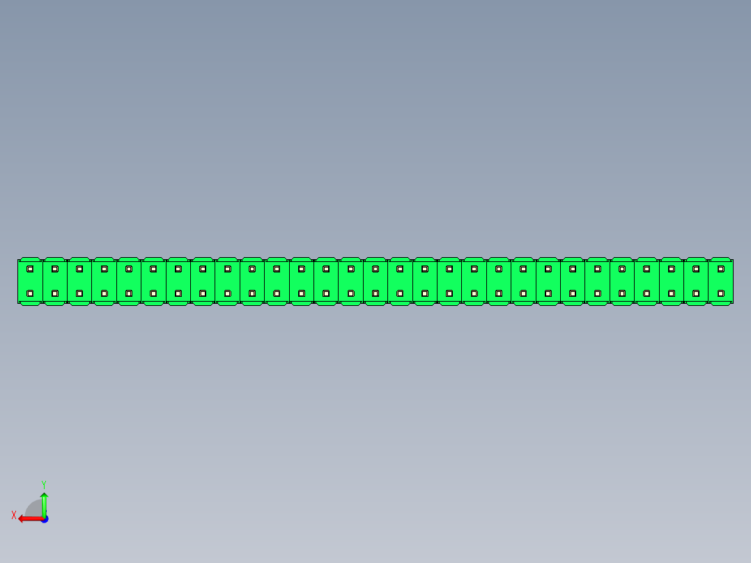 彩色公头100mil（2.54mm）系列-DS1021_green_2x29p_100mil_Type43_rev1.0后视图