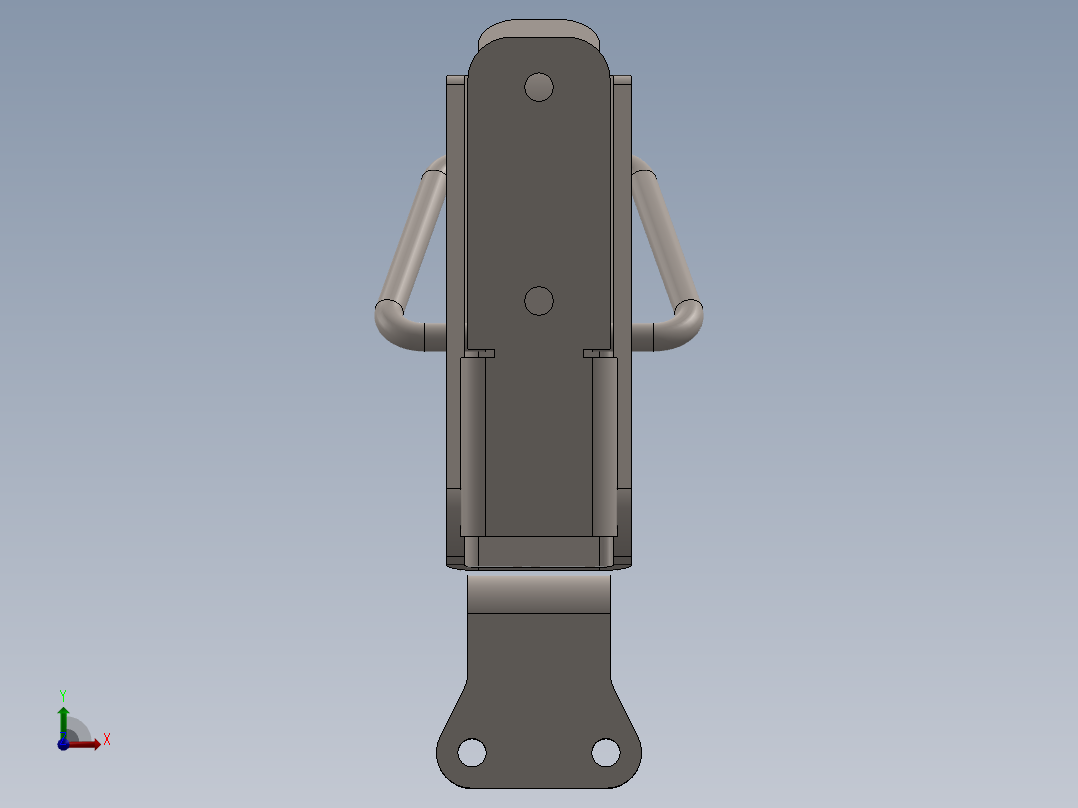 标准门锁前视图