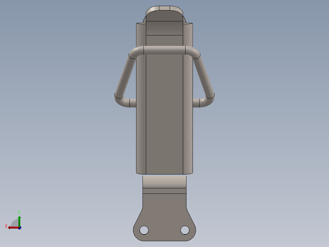 标准门锁后视图