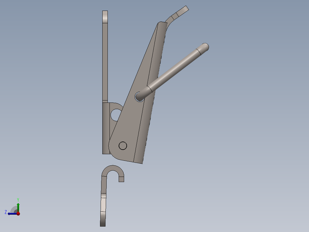 标准门锁右视图