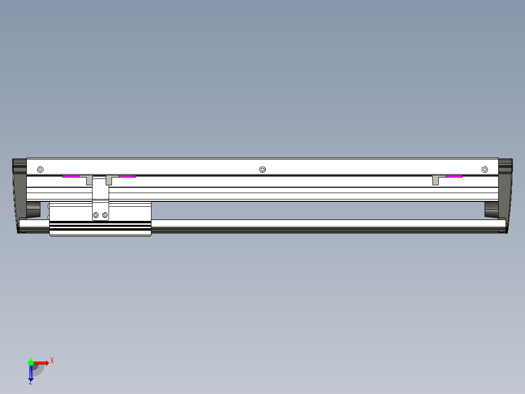 威洛博VL系列直线电机模组-VL14S1-S350俯视图