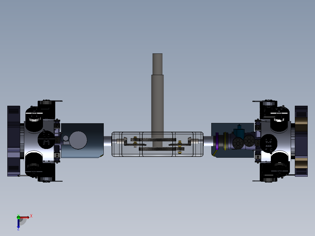 同轴直升机传输总成---格式为：SW前视图