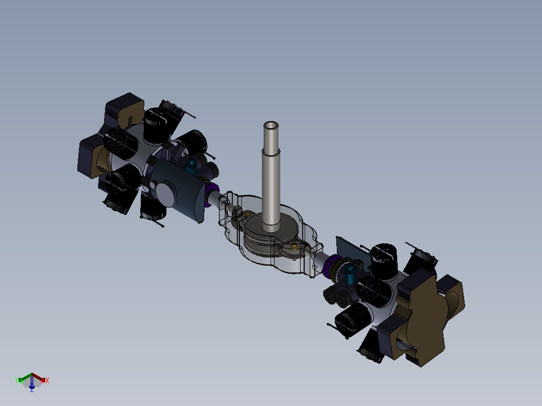 同轴直升机传输总成---格式为：SW正等轴测图