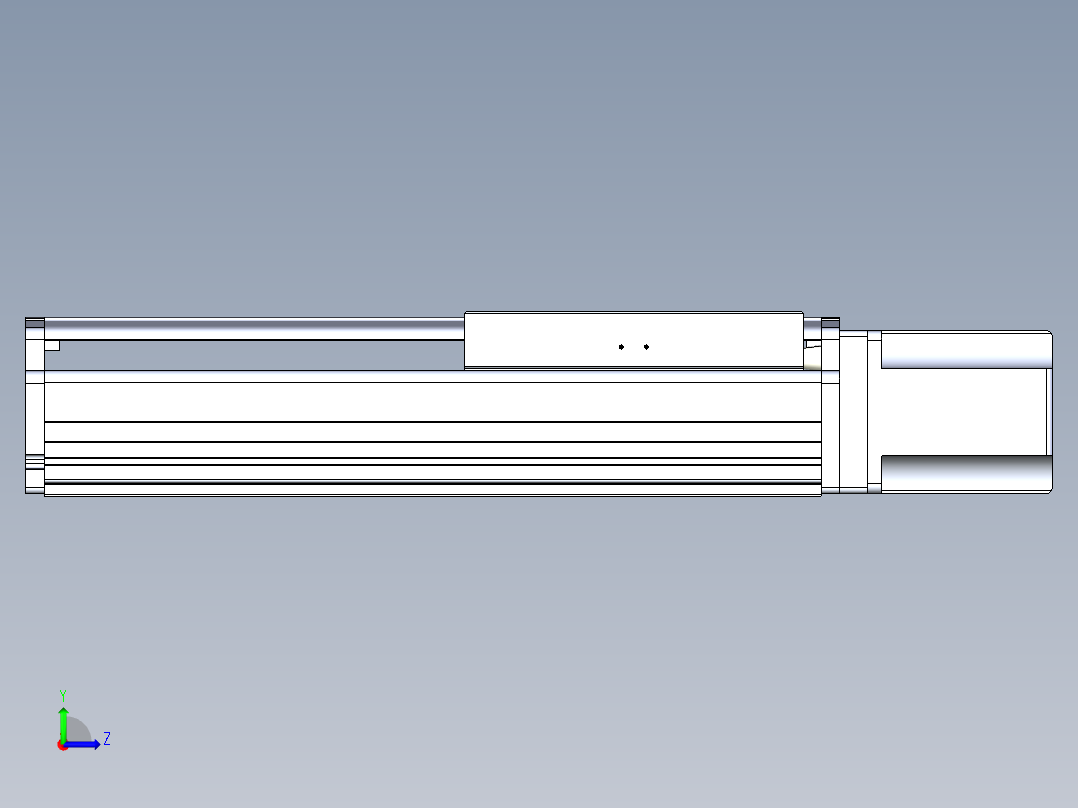 东锦丝杆传动-直线滑台模组DH270-C-L10-S250-BC-T1000W-C3左视图