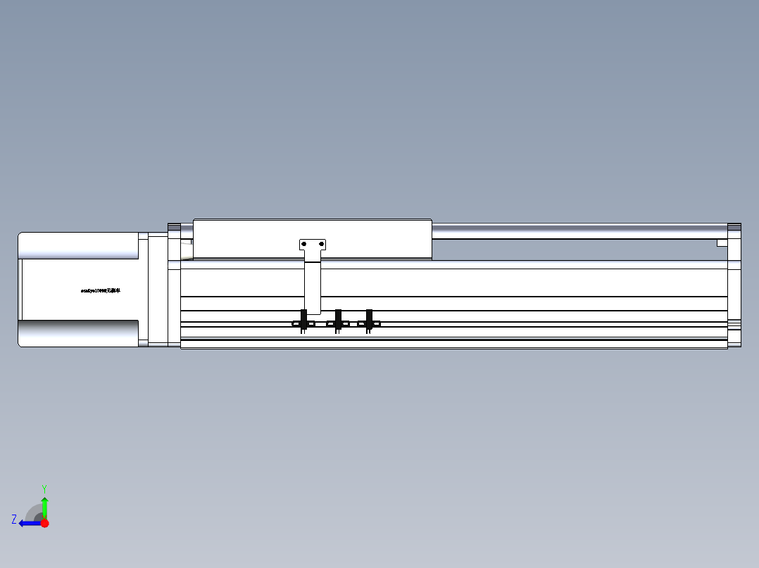东锦丝杆传动-直线滑台模组DH270-C-L10-S250-BC-T1000W-C3右视图