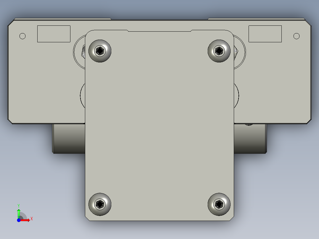 直线模组LHN50N-00 直线模组设计图纸前视图