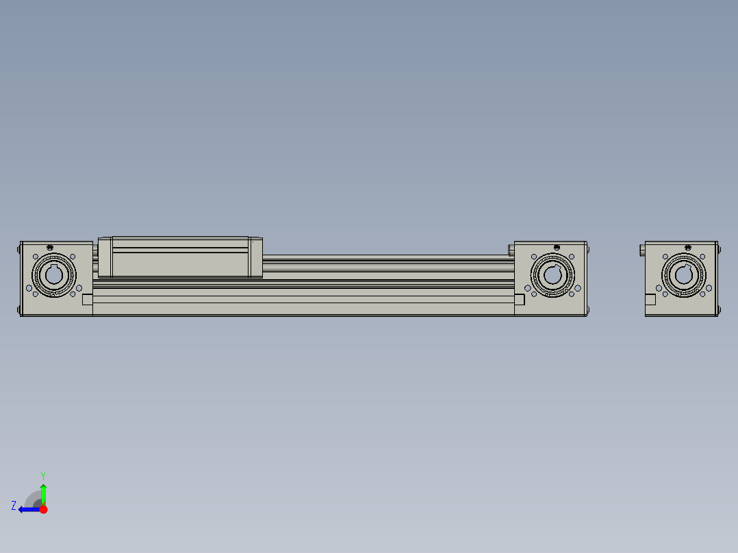 直线模组LHN50N-00 直线模组设计图纸右视图