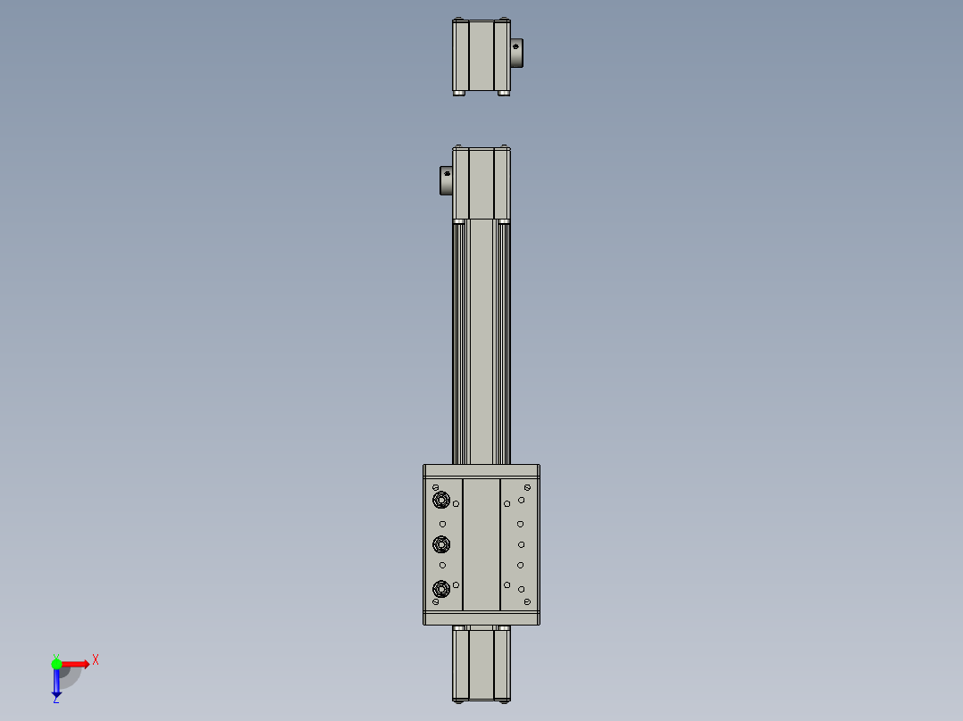 直线模组LHN50N-00 直线模组设计图纸俯视图