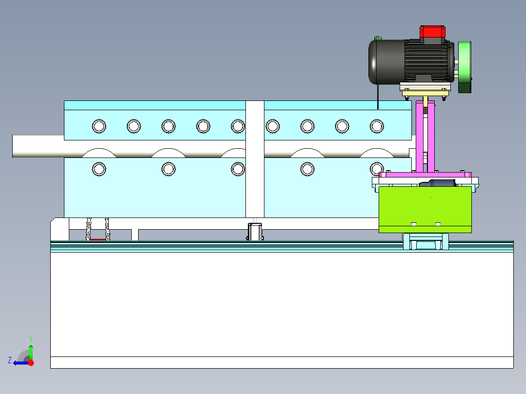 棒料定长切割锯床设计资料含三维+二维+说明书右视图