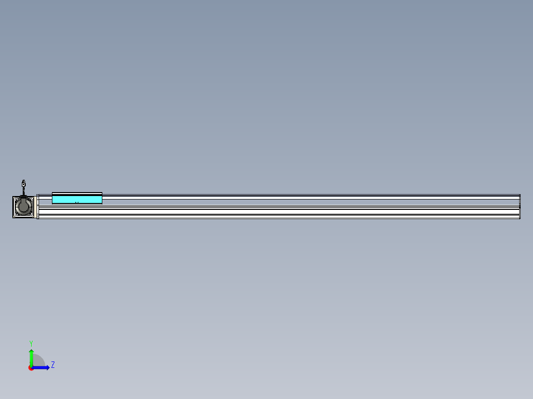 同步带滑台-半封闭B22-L100-C-S1800-L-P75-D3-N5左视图