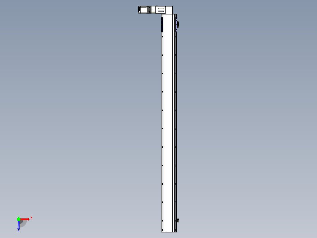 同步带滑台-半封闭B17-L100-S2100-L-P75-D3-N3俯视图