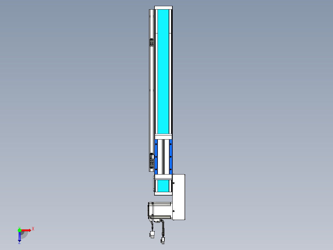 威洛博LB.GB同步带传动--欧规系列LB6A-L65-S400-BL俯视图