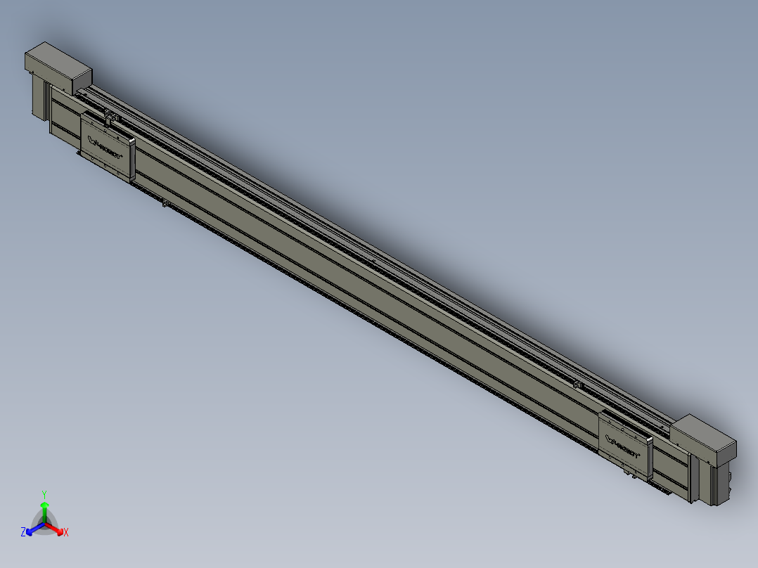 威洛博双电机滑台-VBC14S2-L50-S1500-BLR-P40-C6正等轴测图