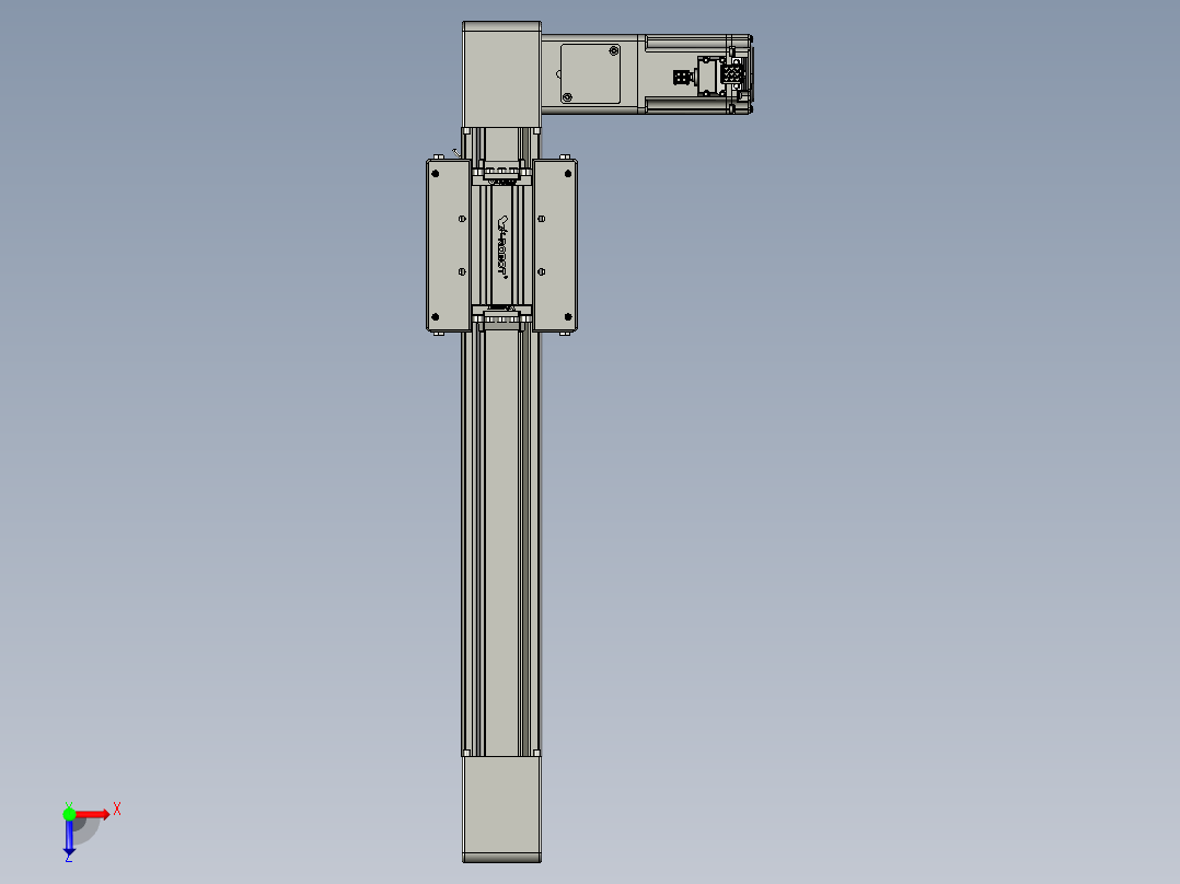威洛博直线电机模组EB6-L140-S300-R-P40-MS3俯视图