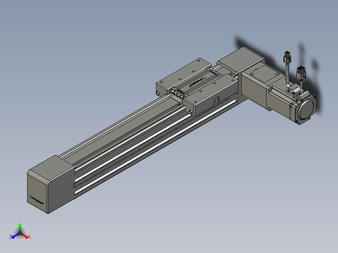 威洛博直线电机模组EB6-L140-S300-R-P40-MS3正等轴测图