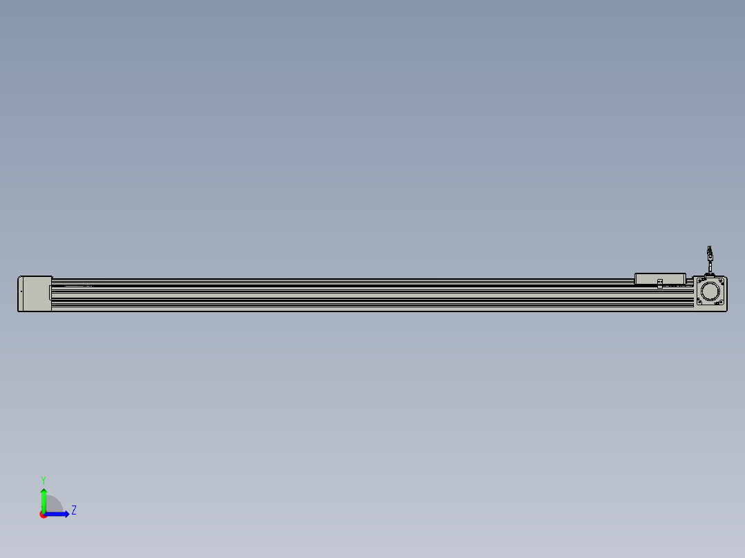 威洛博直线电机模组EB8-L200-S1700-R-P75-MS3左视图