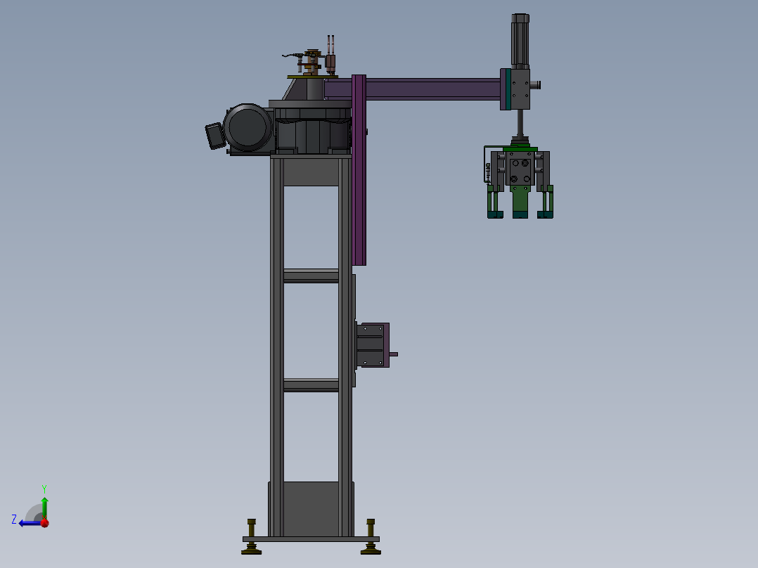 机械手抓举机构(STP)右视图