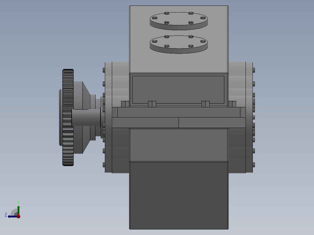 QJY3型起重机用硬齿面减速器16款右视图