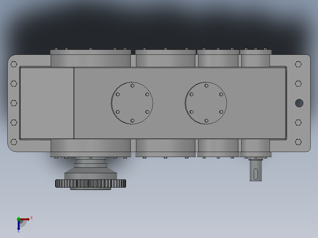 QJY3型起重机用硬齿面减速器16款俯视图