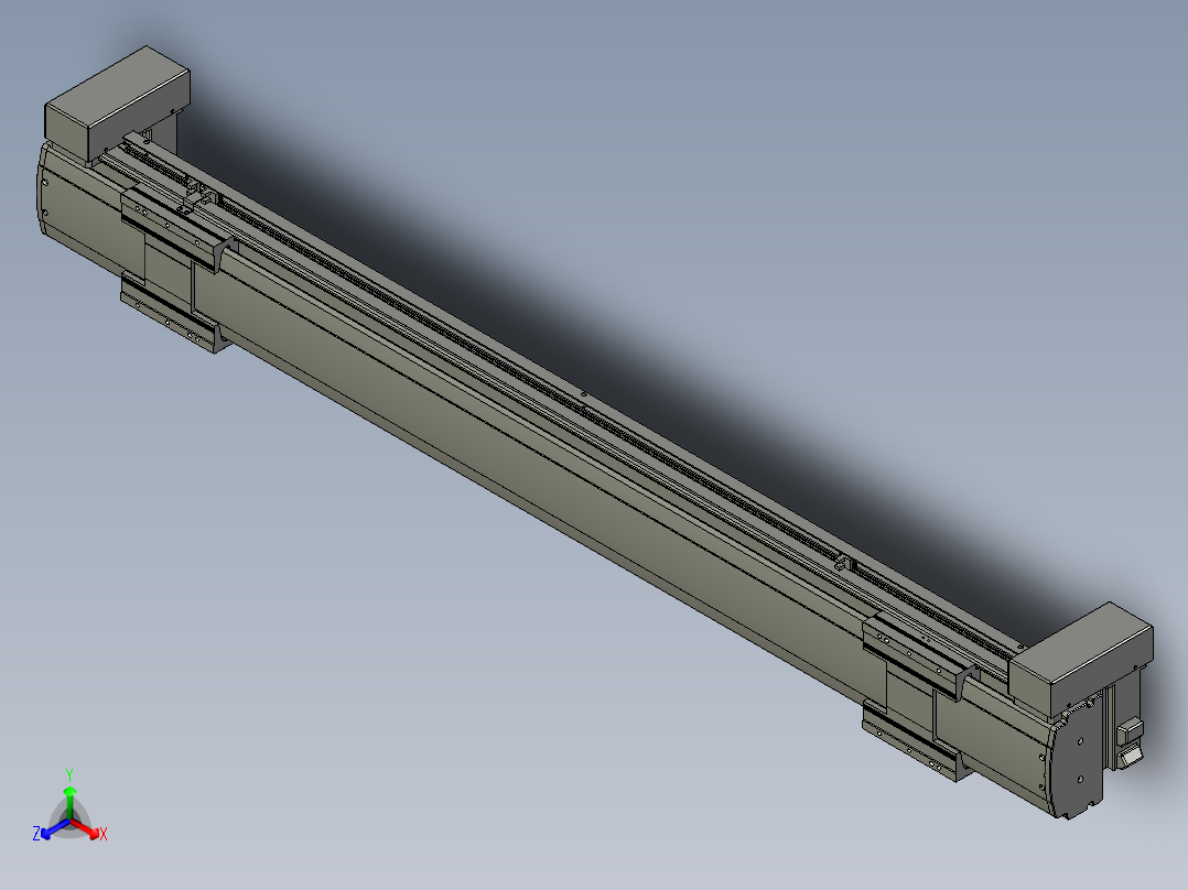 威洛博双电机滑台-VBF14S2-L50-S950-BD-P40-C6正等轴测图