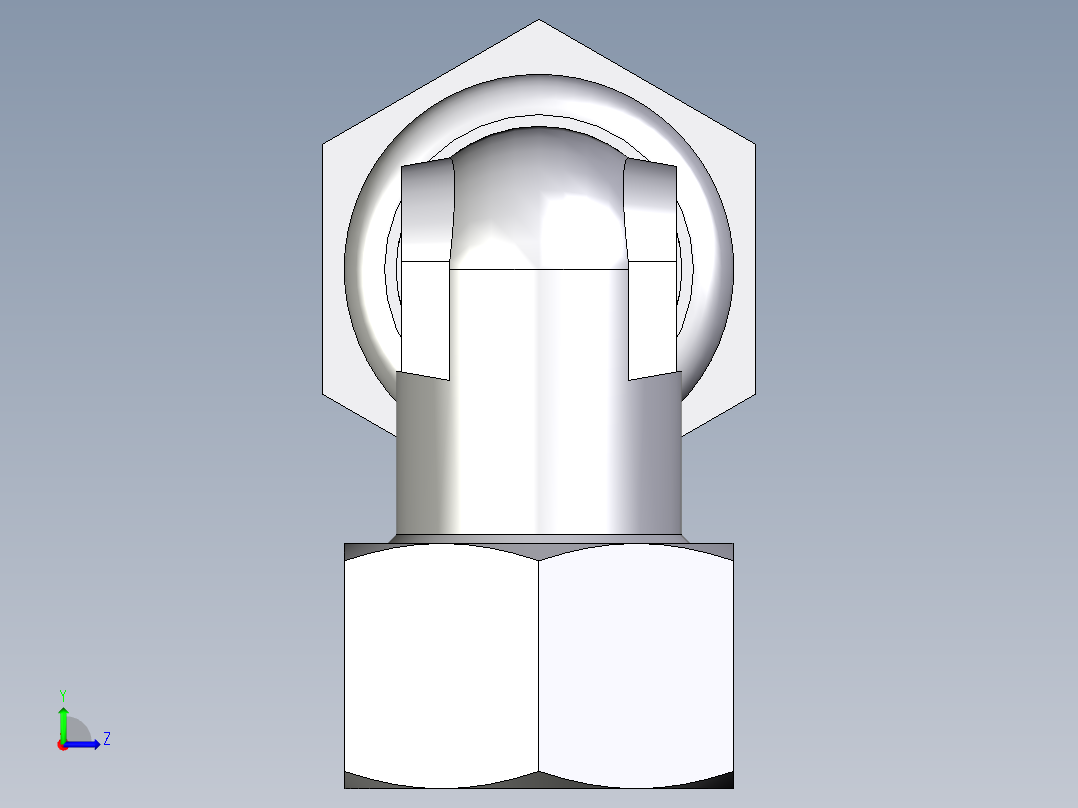 卡套式工业通用硬管接头EO_Bulkhead_elbow_WSV15L71左视图