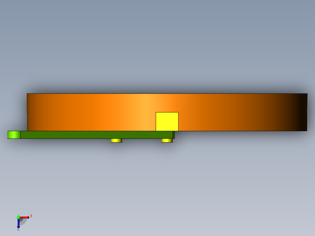 双滑块机构俯视图