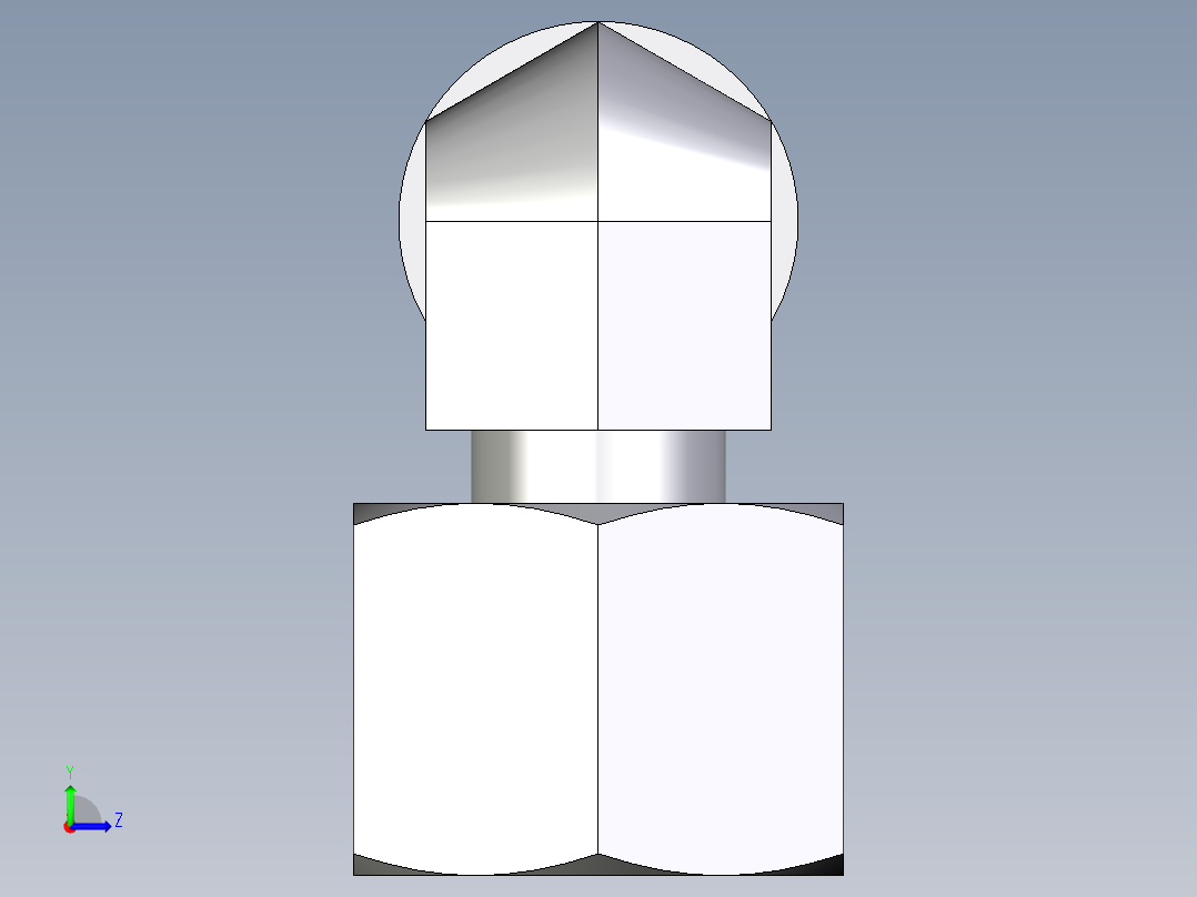 卡套式工业通用硬管接头EO_Standpipe_elbow_EVW14SOMDCF左视图
