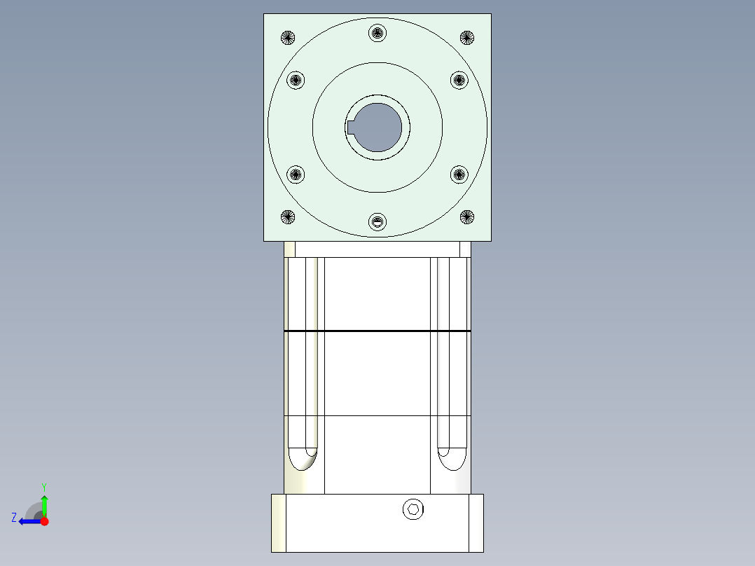 换向器PW140双孔 PGH115-L2 22-110-145-M8-8B右视图