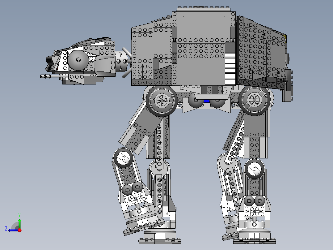 星战帝国行者乐高模型ATAT右视图